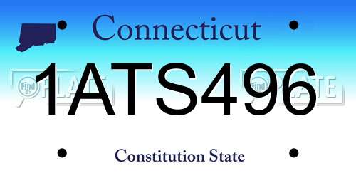 1ATS496 Connecticut License Plate