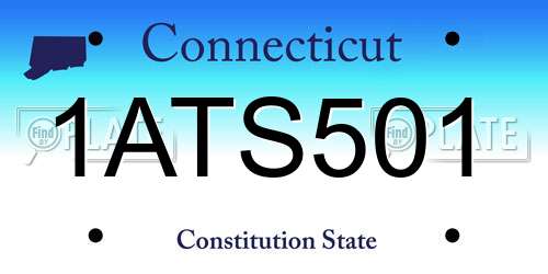 1ATS501 Connecticut License Plate