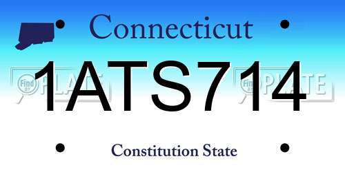 1ATS714 Connecticut License Plate