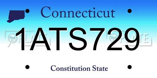 1ATS729 Connecticut License Plate