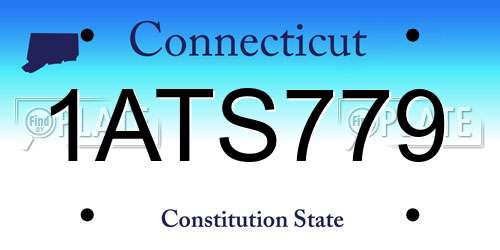 1ATS779 Connecticut License Plate