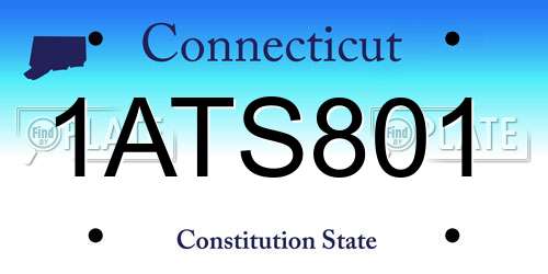 1ATS801 Connecticut License Plate