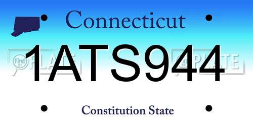 1ATS944 Connecticut License Plate
