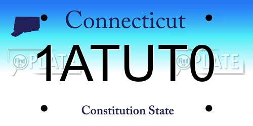 1ATUT0 Connecticut License Plate