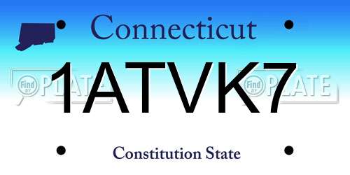 1ATVK7 Connecticut License Plate
