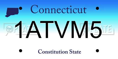 1ATVM5 Connecticut License Plate
