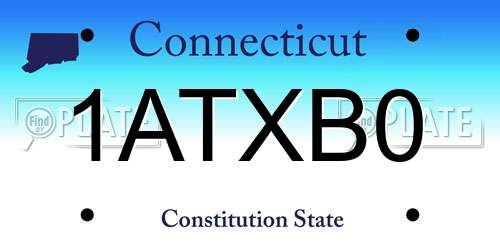 1ATXB0 Connecticut License Plate