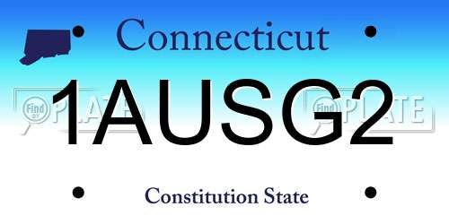 1AUSG2 Connecticut License Plate