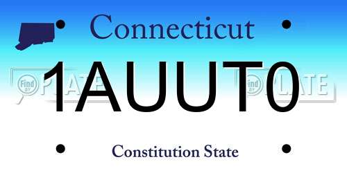 1AUUT0 Connecticut License Plate