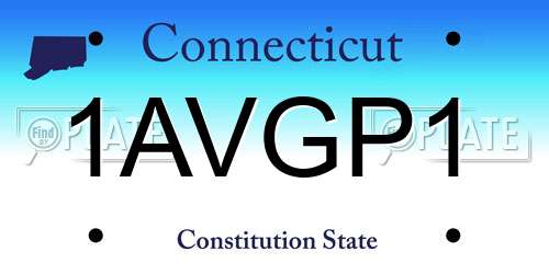 1AVGP1 Connecticut License Plate