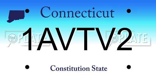 1AVTV2 Connecticut License Plate