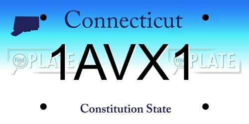 1AVX1 Connecticut License Plate