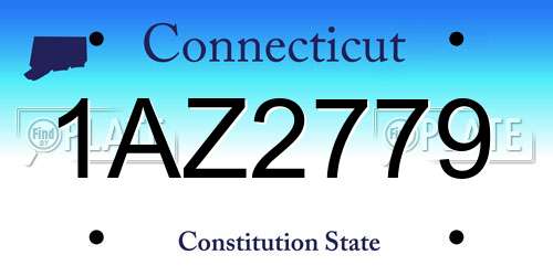 1AZ2779 Connecticut License Plate