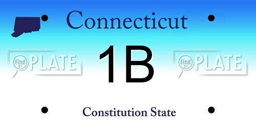 1B Connecticut License Plate