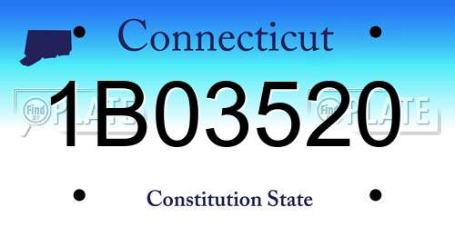 1B03520 Connecticut License Plate