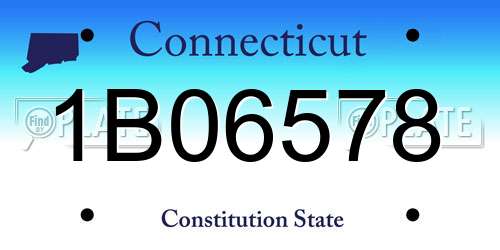 1B06578 Connecticut License Plate