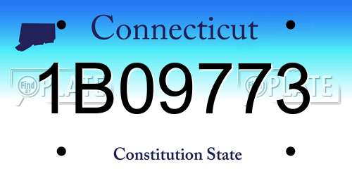 1B09773 Connecticut License Plate