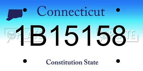 1B15158 Connecticut License Plate