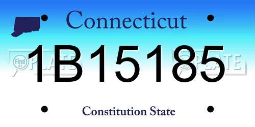 1B15185 Connecticut License Plate