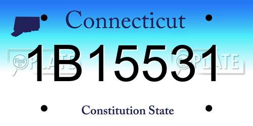 1B15531 Connecticut License Plate
