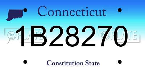 1B28270 Connecticut License Plate