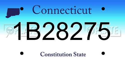 1B28275 Connecticut License Plate