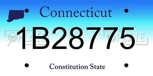 1B28775 Connecticut License Plate