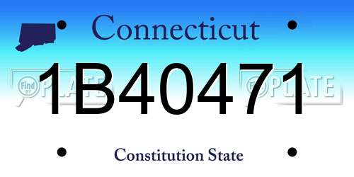 1B40471 Connecticut License Plate