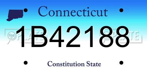 1B42188 Connecticut License Plate