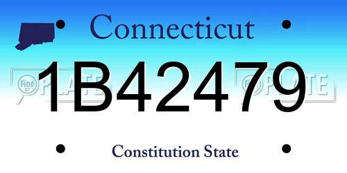 1B42479 Connecticut License Plate