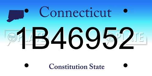 1B46952 Connecticut License Plate