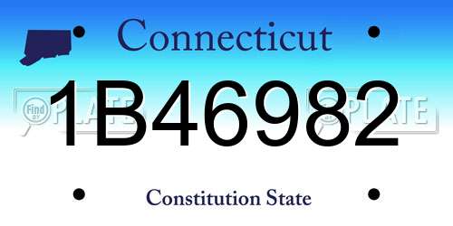 1B46982 Connecticut License Plate