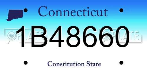 1B48660 Connecticut License Plate
