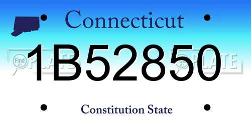 1B52850 Connecticut License Plate