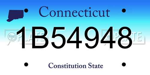 1B54948 Connecticut License Plate