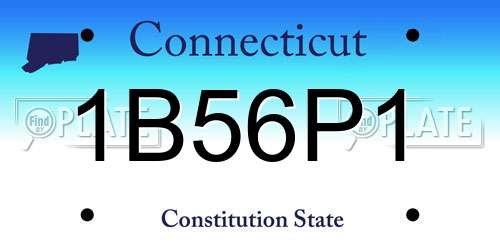 1B56P1 Connecticut License Plate