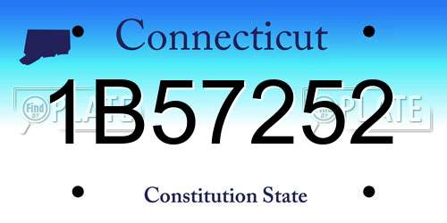 1B57252 Connecticut License Plate