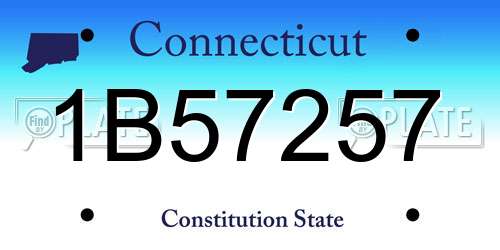 1B57257 Connecticut License Plate