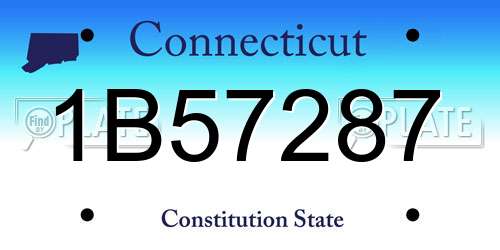 1B57287 Connecticut License Plate