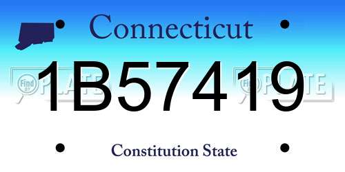 1B57419 Connecticut License Plate