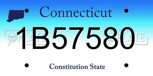 1B57580 Connecticut License Plate