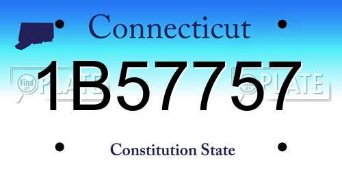 1B57757 Connecticut License Plate