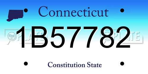 1B57782 Connecticut License Plate