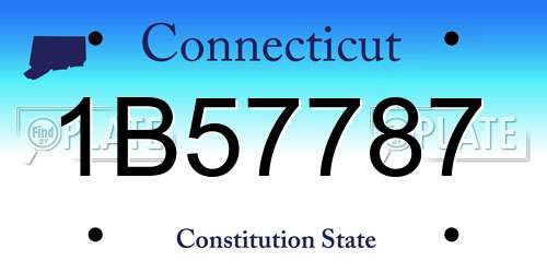 1B57787 Connecticut License Plate