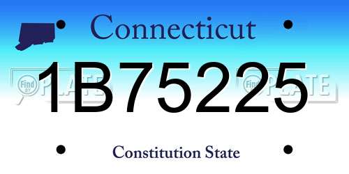 1B75225 Connecticut License Plate