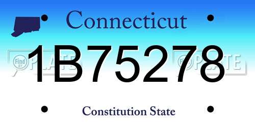 1B75278 Connecticut License Plate