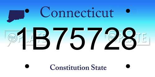 1B75728 Connecticut License Plate