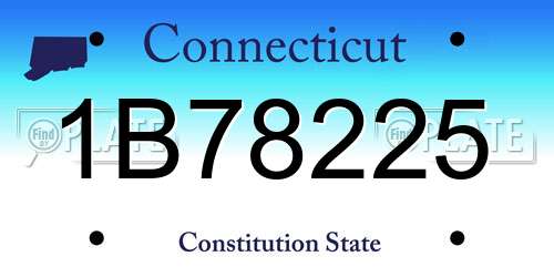 1B78225 Connecticut License Plate