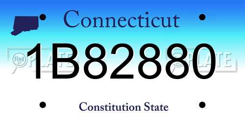 1B82880 Connecticut License Plate