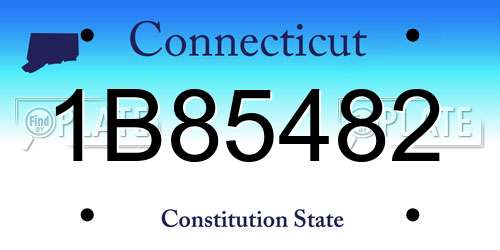 1B85482 Connecticut License Plate